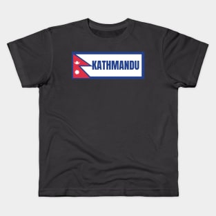 Kathmandu City in Nepal Flag Kids T-Shirt